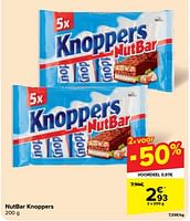 Promoties Nutbar knoppers - Knoppers - Geldig van 29/05/2024 tot 10/06/2024 bij Carrefour