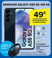 Promoties Samsung galaxy a55 5g 128 gb - Samsung - Geldig van 29/05/2024 tot 10/06/2024 bij Carrefour