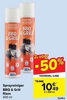Promoties Sprayreiniger bbq + grill riem - Riem - Geldig van 29/05/2024 tot 10/06/2024 bij Carrefour