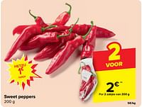 Promoties Sweet peppers - Huismerk - Carrefour  - Geldig van 29/05/2024 tot 10/06/2024 bij Carrefour