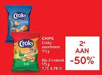 Promoties Chips croky naturel - Croky - Geldig van 05/06/2024 tot 18/06/2024 bij Alvo