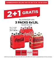 Promoties Coca cola light pet - Coca Cola - Geldig van 05/06/2024 tot 18/06/2024 bij Alvo