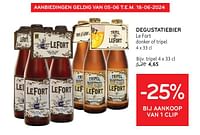 Promoties Degustatiebier le fort tripel - Lefort - Geldig van 05/06/2024 tot 18/06/2024 bij Alvo