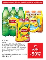 Promoties Ice tea green mint-lime - Lipton - Geldig van 05/06/2024 tot 18/06/2024 bij Alvo