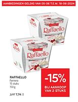 Promoties Raffaello ferrero - Ferrero - Geldig van 05/06/2024 tot 18/06/2024 bij Alvo
