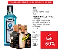Promoties Schweppes premium mixer hibiscus - Schweppes - Geldig van 05/06/2024 tot 18/06/2024 bij Alvo