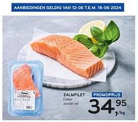 Promoties Zalmfilet fisker - Fisker - Geldig van 05/06/2024 tot 18/06/2024 bij Alvo