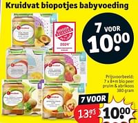 Promoties Bio peer pruim + abrikoos - Huismerk - Kruidvat - Geldig van 28/05/2024 tot 09/06/2024 bij Kruidvat