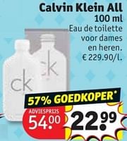 Promoties Calvin klein all edt - Calvin Klein - Geldig van 28/05/2024 tot 09/06/2024 bij Kruidvat