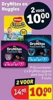 Promoties Drynites pyjama pant boys 8-15 - Huggies - Geldig van 28/05/2024 tot 09/06/2024 bij Kruidvat