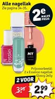 Promoties Essence nagellak glossy jelly - Huismerk - Kruidvat - Geldig van 28/05/2024 tot 09/06/2024 bij Kruidvat