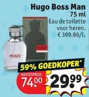 Promoties Hugo boss man edt - Hugo Boss - Geldig van 28/05/2024 tot 09/06/2024 bij Kruidvat