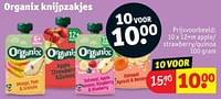 Promoties Organix knijpzakjes - Organix - Geldig van 28/05/2024 tot 09/06/2024 bij Kruidvat