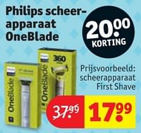 Promoties Philips scheerapparaat first shave - Philips - Geldig van 28/05/2024 tot 09/06/2024 bij Kruidvat