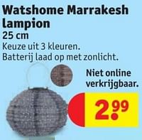 Promoties Watshome marrakesh lampion - Watshome - Geldig van 28/05/2024 tot 09/06/2024 bij Kruidvat