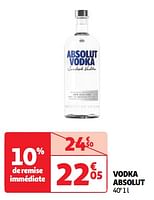 Promotions Vodka absolut - Absolut - Valide de 28/05/2024 à 03/06/2024 chez Auchan Ronq