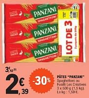 Promotions Pâtes panzani - Panzani - Valide de 28/05/2024 à 08/06/2024 chez E.Leclerc