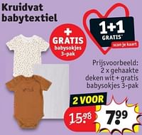 Gehaakte deken wit + gratis babysokjes-Huismerk - Kruidvat