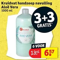 Promoties Kruidvat handzeep navulling aloë vera - Huismerk - Kruidvat - Geldig van 28/05/2024 tot 09/06/2024 bij Kruidvat