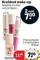 Promoties Lipstick best of both - Huismerk - Kruidvat - Geldig van 28/05/2024 tot 09/06/2024 bij Kruidvat