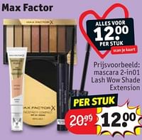 Promoties Mascara 2 1n01 lash wow shade extension - Max Factor - Geldig van 28/05/2024 tot 09/06/2024 bij Kruidvat