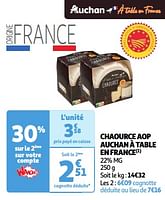 Promoties Chaource aop auchan à table en france - Huismerk - Auchan - Geldig van 28/05/2024 tot 03/06/2024 bij Auchan