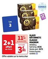 Promoties Glace bâtonnets classic magnum - Ola - Geldig van 28/05/2024 tot 03/06/2024 bij Auchan