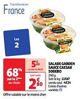 Promoties Salade garden sauce caesar sodebo - Sodebo - Geldig van 28/05/2024 tot 03/06/2024 bij Auchan