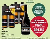 Promoties Blond bier omer - Omer - Geldig van 30/05/2024 tot 05/06/2024 bij Delhaize