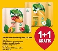 Promoties Niet-bruisende drank op basis van thee fuze tea peach hibiscus - FuzeTea - Geldig van 30/05/2024 tot 05/06/2024 bij Delhaize