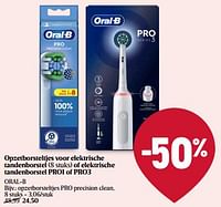 Promoties Opzetborsteltjes pro precision clean - Oral-B - Geldig van 30/05/2024 tot 05/06/2024 bij Delhaize
