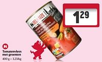 Promoties Tomatenvlees met groenten - Huismerk - Delhaize - Geldig van 30/05/2024 tot 05/06/2024 bij Delhaize