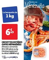 Promotions Crevettes entières cuites réfrigérées - Produit Maison - Auchan Ronq - Valide de 28/05/2024 à 03/06/2024 chez Auchan Ronq