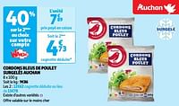 Promotions Cordons bleus de poulet surgelés auchan - Produit Maison - Auchan Ronq - Valide de 28/05/2024 à 03/06/2024 chez Auchan Ronq
