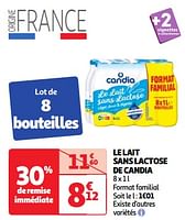 Promotions Le lait sans lactose de candia - CANDIA - Valide de 28/05/2024 à 03/06/2024 chez Auchan Ronq