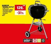 Promoties Barbecue original kettle - Weber - Geldig van 29/05/2024 tot 09/06/2024 bij Hubo
