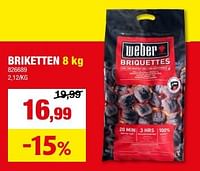 Promoties Briketten - Weber - Geldig van 29/05/2024 tot 09/06/2024 bij Hubo