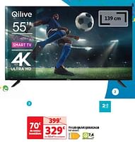 Promoties Tv led qilive q55us241b - Qilive - Geldig van 28/05/2024 tot 16/06/2024 bij Auchan
