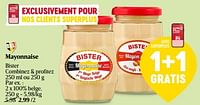 Promotions Mayonnaise bister belge - Bister - Valide de 30/05/2024 à 05/06/2024 chez Delhaize