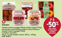 Promotions Mix tomates cerises - Produit Maison - Delhaize - Valide de 30/05/2024 à 05/06/2024 chez Delhaize