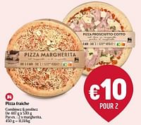 Promotions Pizza fraîche margherita - Produit Maison - Delhaize - Valide de 30/05/2024 à 05/06/2024 chez Delhaize