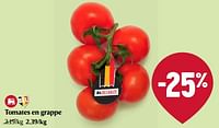 Promotions Tomates en grappe - Produit Maison - Delhaize - Valide de 30/05/2024 à 05/06/2024 chez Delhaize