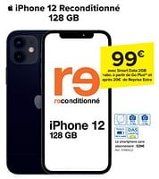 Promotions Apple iphone 12 reconditionné 128 gb - Apple - Valide de 29/05/2024 à 10/06/2024 chez Carrefour