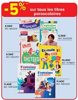 Promotions -5% sur tous les titres parascolaires - Produit maison - Carrefour  - Valide de 29/05/2024 à 10/06/2024 chez Carrefour