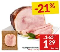 Promoties Ovengebraden ham - Huismerk - Intermarche - Geldig van 28/05/2024 tot 02/06/2024 bij Intermarche