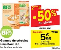 Promotions Blé souffé caramélisé - Produit maison - Carrefour  - Valide de 29/05/2024 à 10/06/2024 chez Carrefour
