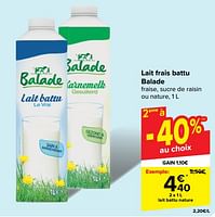 Promotions Lait battu nature - Balade - Valide de 29/05/2024 à 10/06/2024 chez Carrefour
