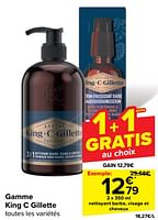 Promotions Gamme king c gillette nettoyant barbe, visage et cheveux - Gillette - Valide de 29/05/2024 à 10/06/2024 chez Carrefour