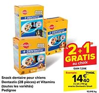 Promotions Snacks dentastix small - Pedigree - Valide de 29/05/2024 à 10/06/2024 chez Carrefour