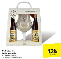 Promotions Coffret de bière tripel karmeliet - TRipel Karmeliet - Valide de 29/05/2024 à 10/06/2024 chez Carrefour